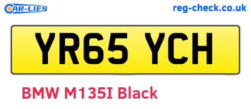 YR65YCH are the vehicle registration plates.