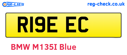 R19EEC are the vehicle registration plates.