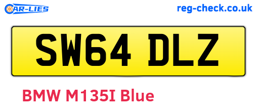 SW64DLZ are the vehicle registration plates.