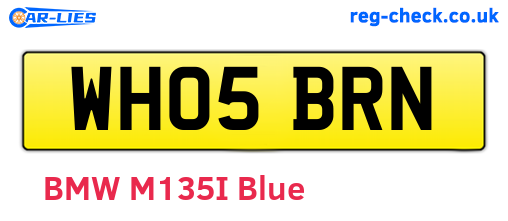 WH05BRN are the vehicle registration plates.