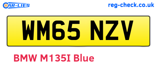 WM65NZV are the vehicle registration plates.