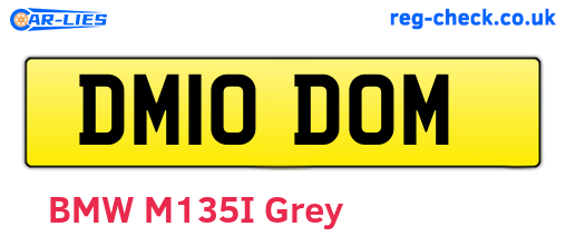 DM10DOM are the vehicle registration plates.