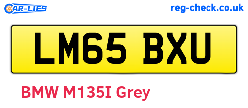 LM65BXU are the vehicle registration plates.