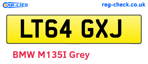 LT64GXJ are the vehicle registration plates.