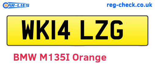 WK14LZG are the vehicle registration plates.