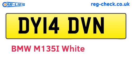 DY14DVN are the vehicle registration plates.