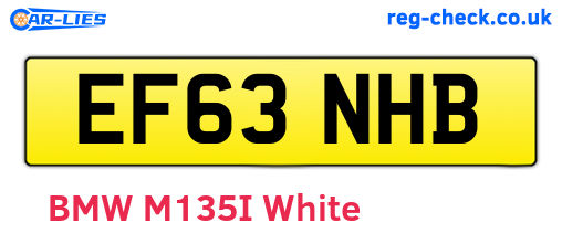 EF63NHB are the vehicle registration plates.