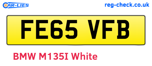 FE65VFB are the vehicle registration plates.