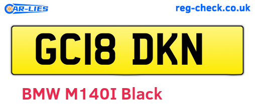 GC18DKN are the vehicle registration plates.