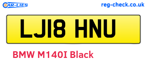 LJ18HNU are the vehicle registration plates.