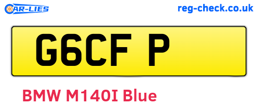 G6CFP are the vehicle registration plates.