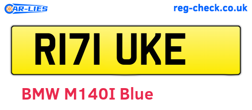 R171UKE are the vehicle registration plates.