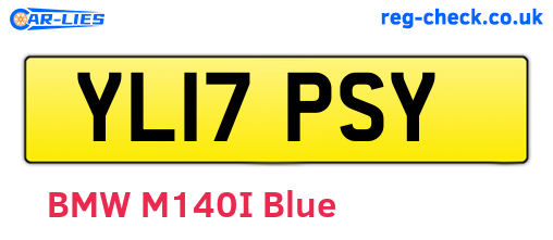 YL17PSY are the vehicle registration plates.