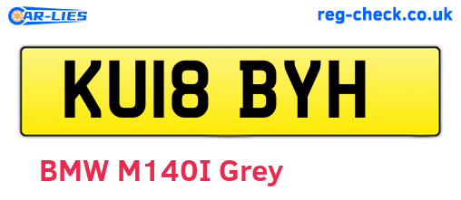 KU18BYH are the vehicle registration plates.