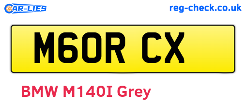 M60RCX are the vehicle registration plates.