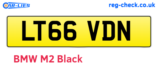 LT66VDN are the vehicle registration plates.