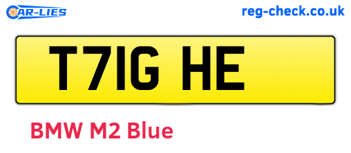 T71GHE are the vehicle registration plates.
