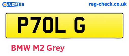 P7OLG are the vehicle registration plates.