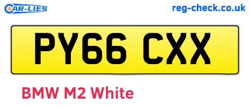 PY66CXX are the vehicle registration plates.