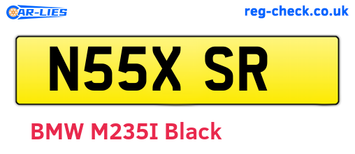 N55XSR are the vehicle registration plates.