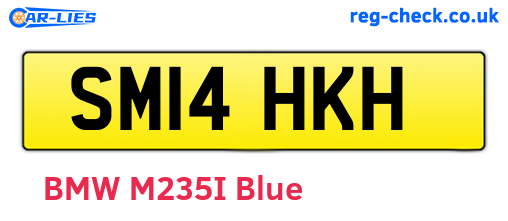 SM14HKH are the vehicle registration plates.