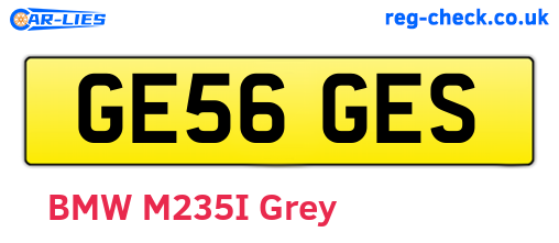 GE56GES are the vehicle registration plates.