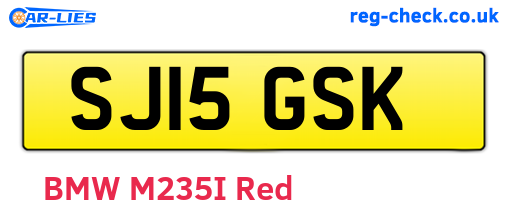 SJ15GSK are the vehicle registration plates.