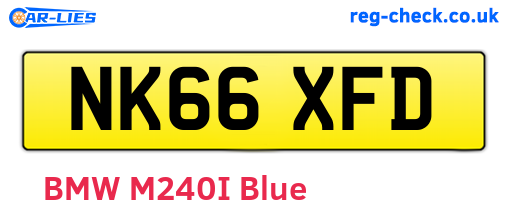 NK66XFD are the vehicle registration plates.