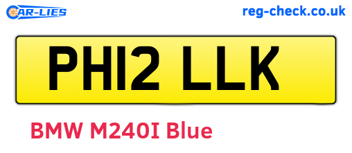PH12LLK are the vehicle registration plates.