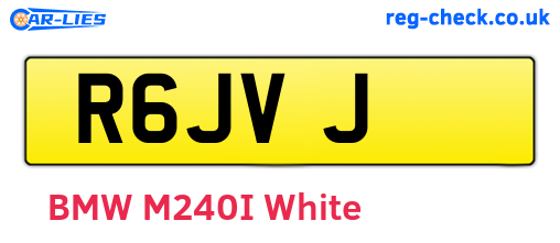 R6JVJ are the vehicle registration plates.