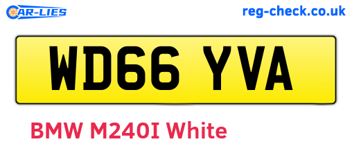 WD66YVA are the vehicle registration plates.