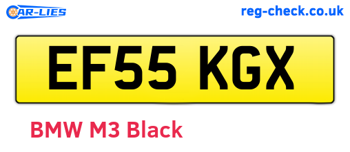 EF55KGX are the vehicle registration plates.