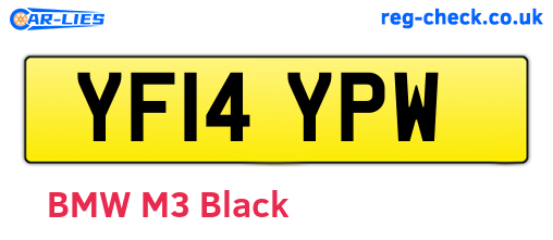 YF14YPW are the vehicle registration plates.