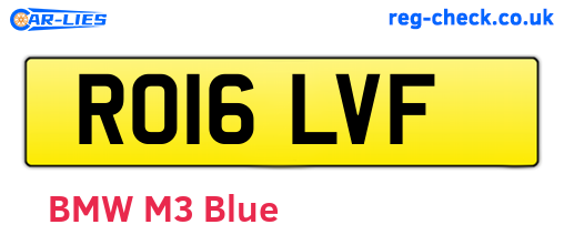 RO16LVF are the vehicle registration plates.