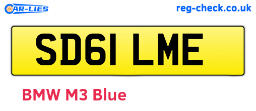 SD61LME are the vehicle registration plates.