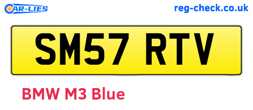 SM57RTV are the vehicle registration plates.