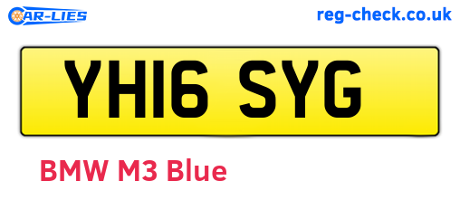 YH16SYG are the vehicle registration plates.