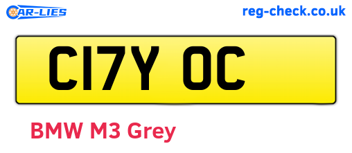 C17YOC are the vehicle registration plates.