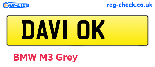 DAV10K are the vehicle registration plates.