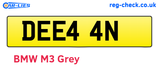 DEE44N are the vehicle registration plates.