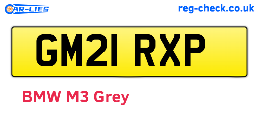 GM21RXP are the vehicle registration plates.