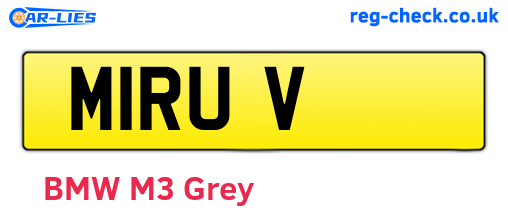 M1RUV are the vehicle registration plates.