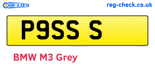 P9SSS are the vehicle registration plates.