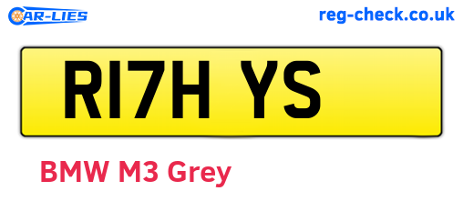 R17HYS are the vehicle registration plates.