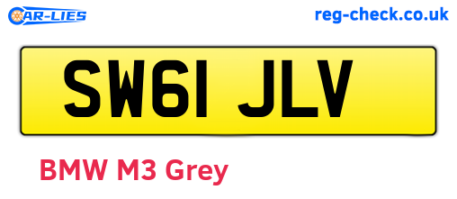 SW61JLV are the vehicle registration plates.