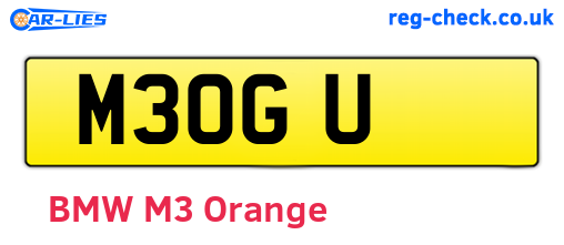 M3OGU are the vehicle registration plates.