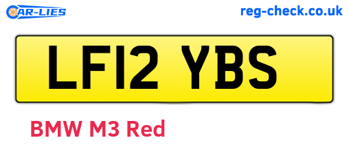 LF12YBS are the vehicle registration plates.