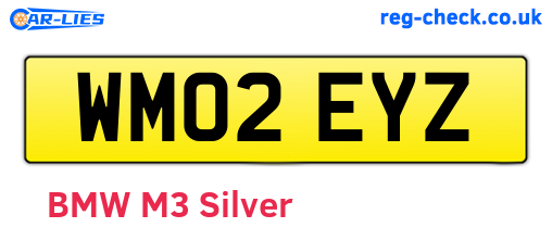 WM02EYZ are the vehicle registration plates.