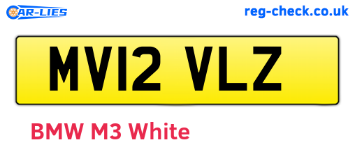 MV12VLZ are the vehicle registration plates.