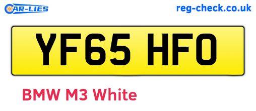 YF65HFO are the vehicle registration plates.